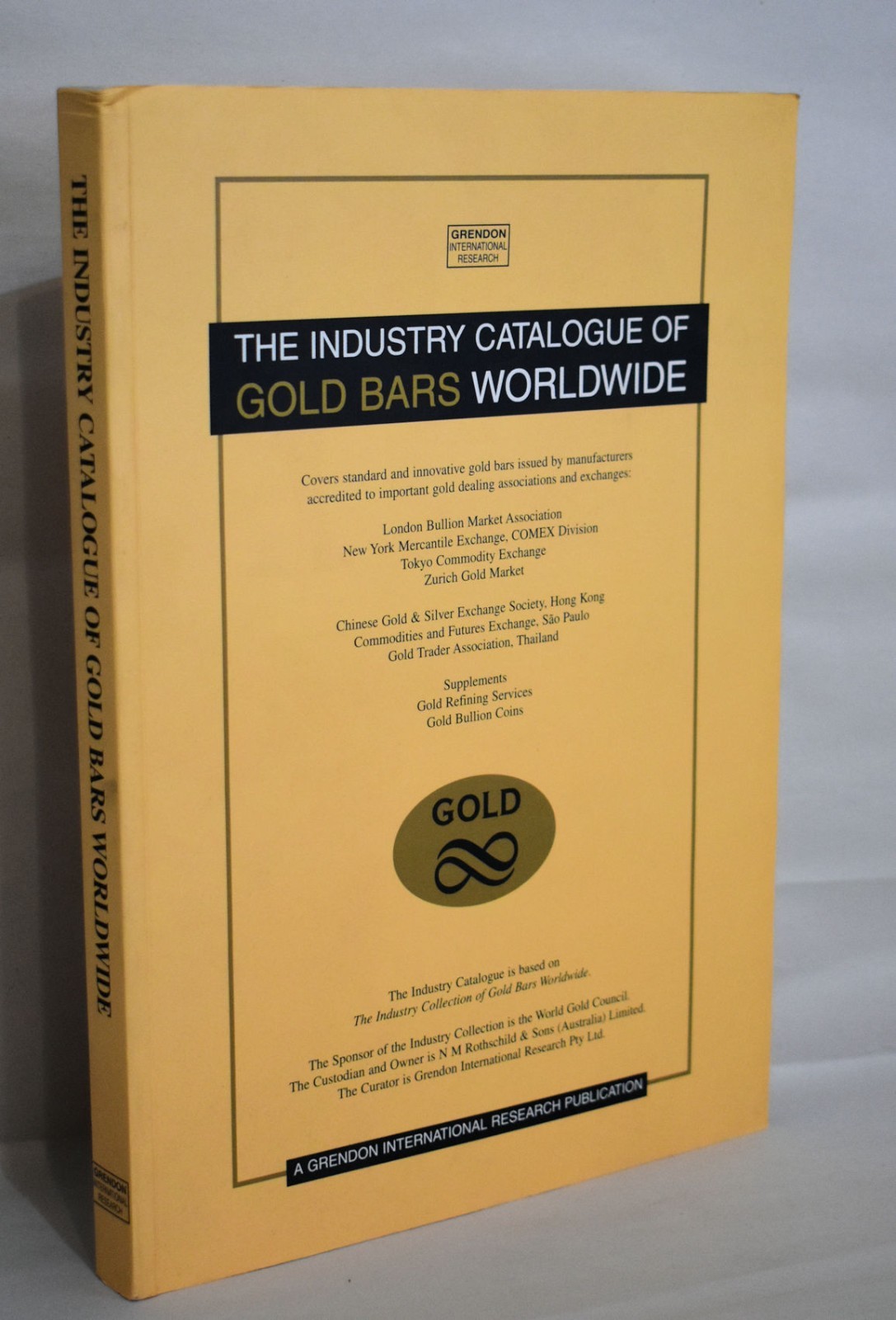 JB11a. INDUSTRY CATALOG OF GOLD BARS WORLDWIDE 1998 ULTRA-RARE, NIGEL DESEBROCK