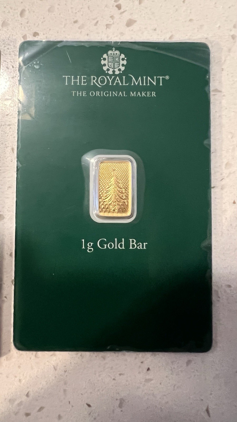 RARE Royal Mint Merry Christmas 1g Gold Bar in Assay and OGP Cover