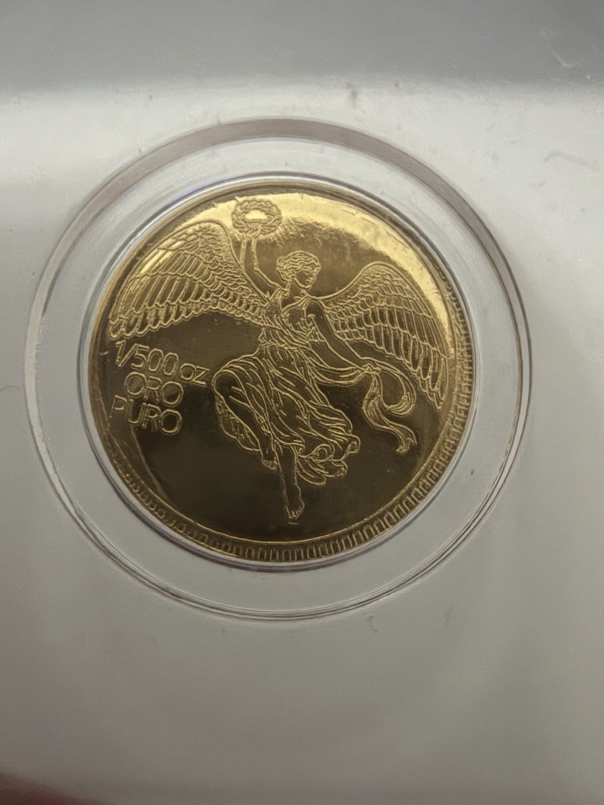 Gold Libertad Design Round 1/500th oz .9999 Fine Gold ICG MS70 – Gold Foil Label
