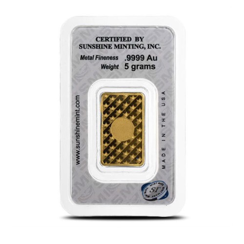 5 Gram Sunshine Mint Gold Bar