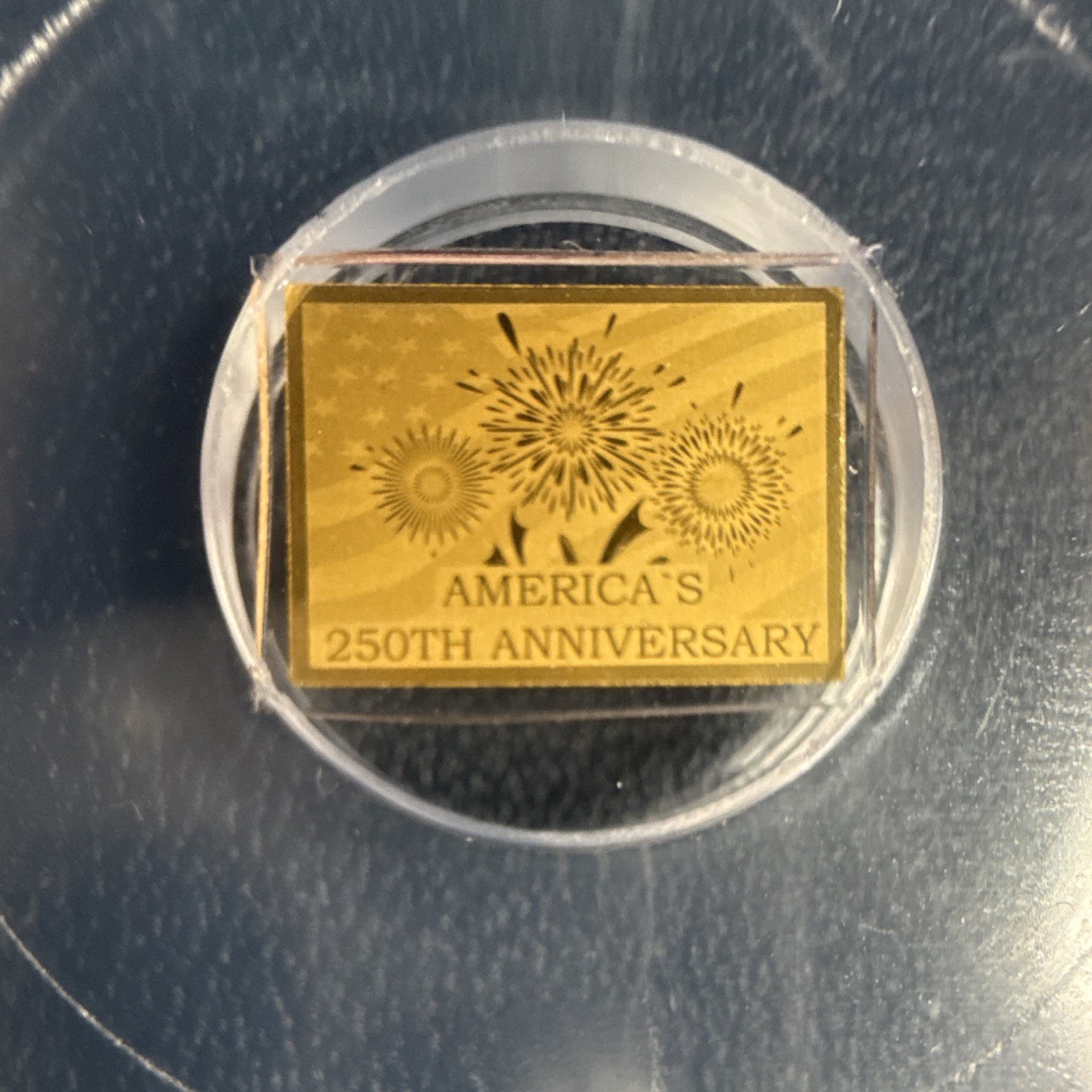 ICG MS70 250th Anniversary of America Gold Bar, 1/1000 oz Gold Content