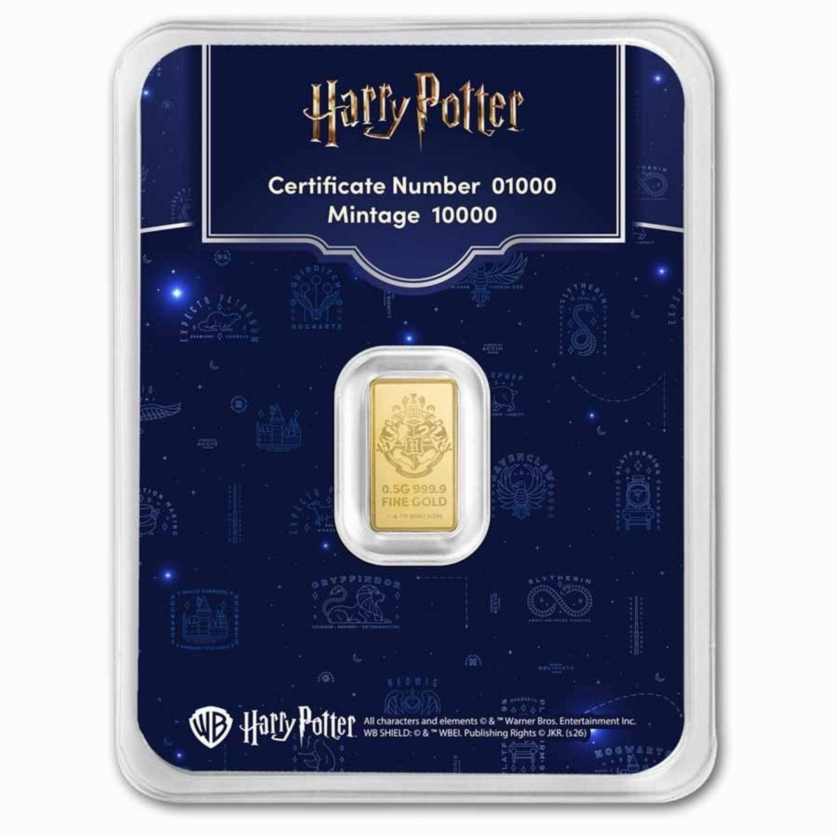 PAMP Switzerland Harry Potter 25th Anniversary 2026 Gold Bar 0.5g