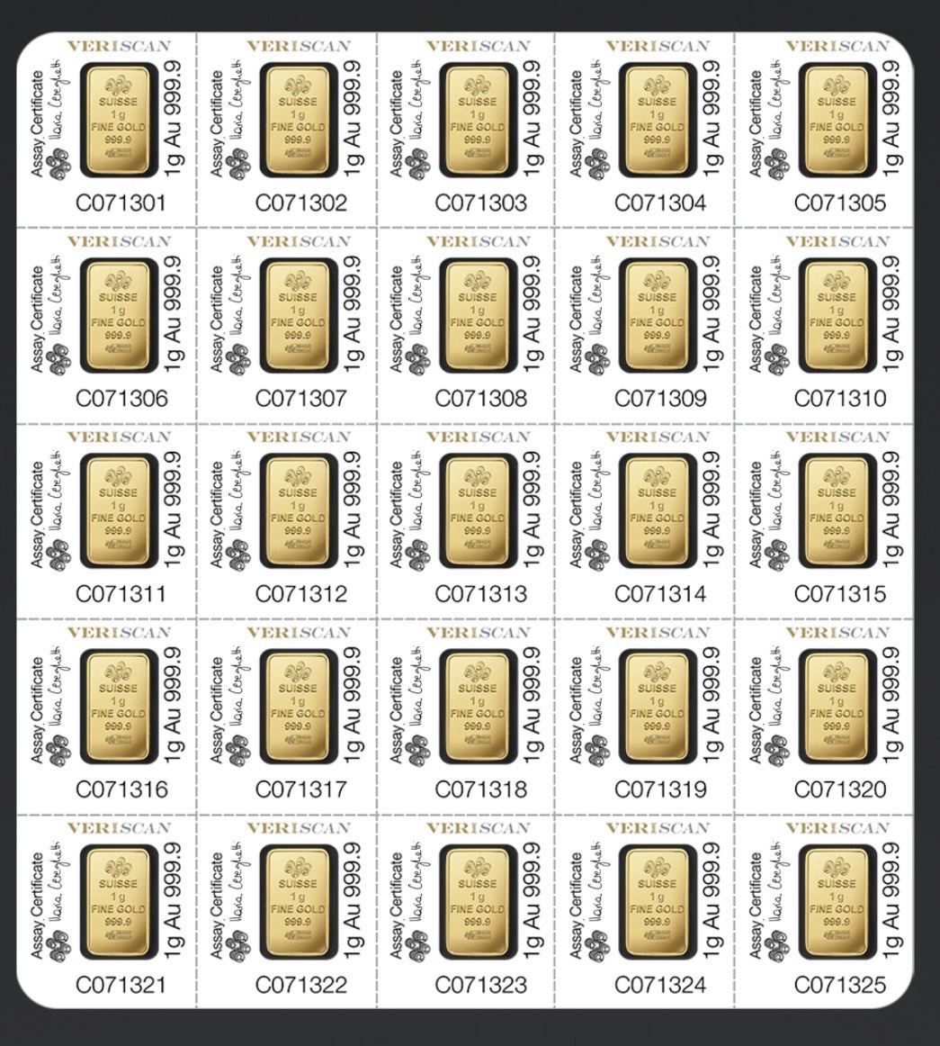 1 Gram PAMP Suisse 9999 Fine Gold Lady Fortuna Prosperity Bar Sealed Assay