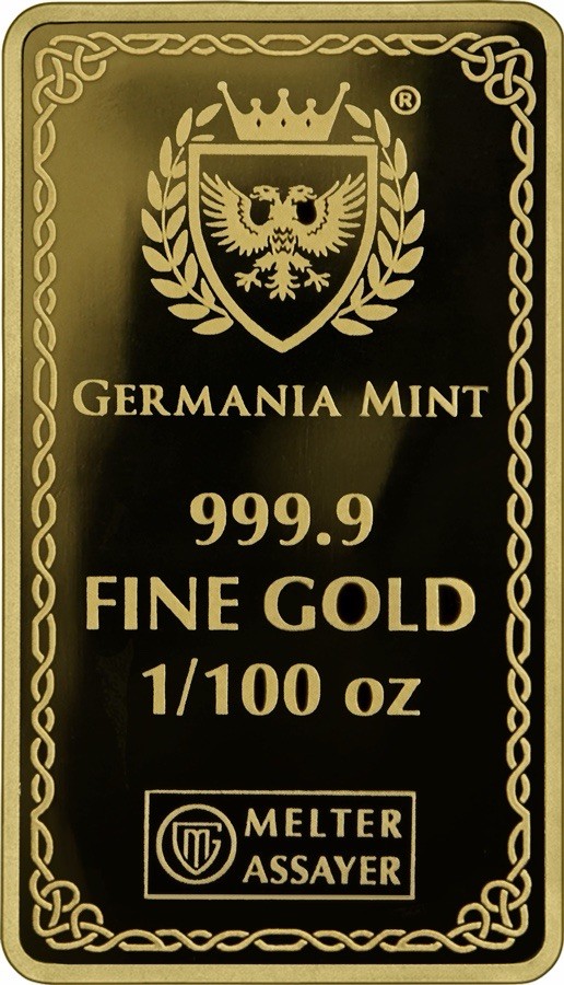 2026 Gods of Germania Odin 1/100oz .9999 Gold Minted Proof Bar