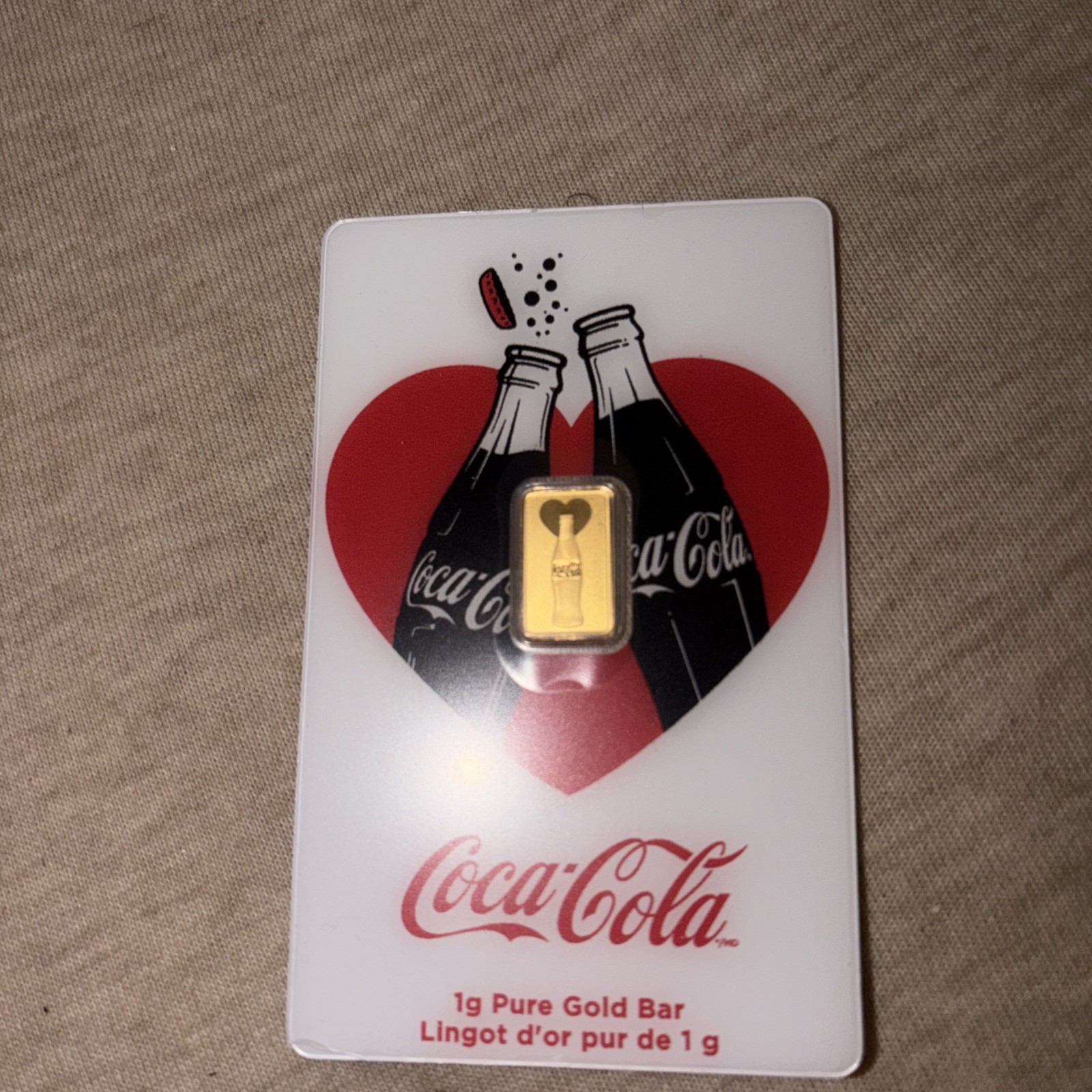 2026 Pamp Coca-Cola Valentine’s Love 1 Gram Gold Bar