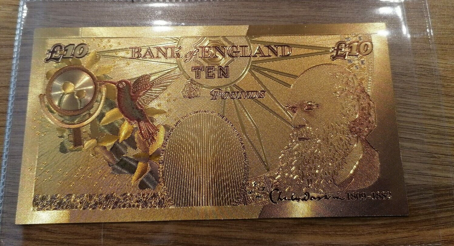 Gold Note 10£ Note Bar Coin Investment Bullion certified inflation money: Gold
