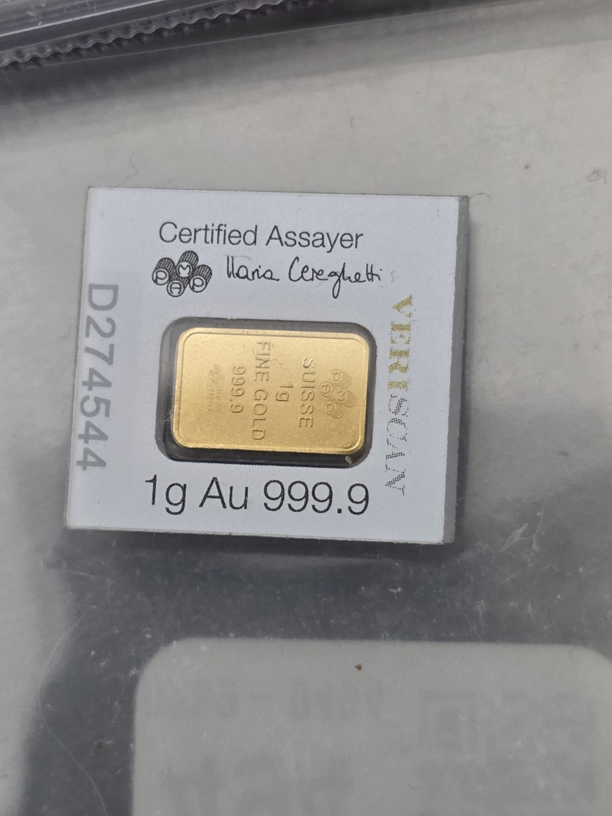 1 Gram Pamp Gold Bar, Gold Lot