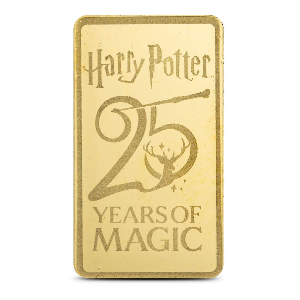 1/2 Gram 25 Years of Magic Harry Potter Gold Bar (New)