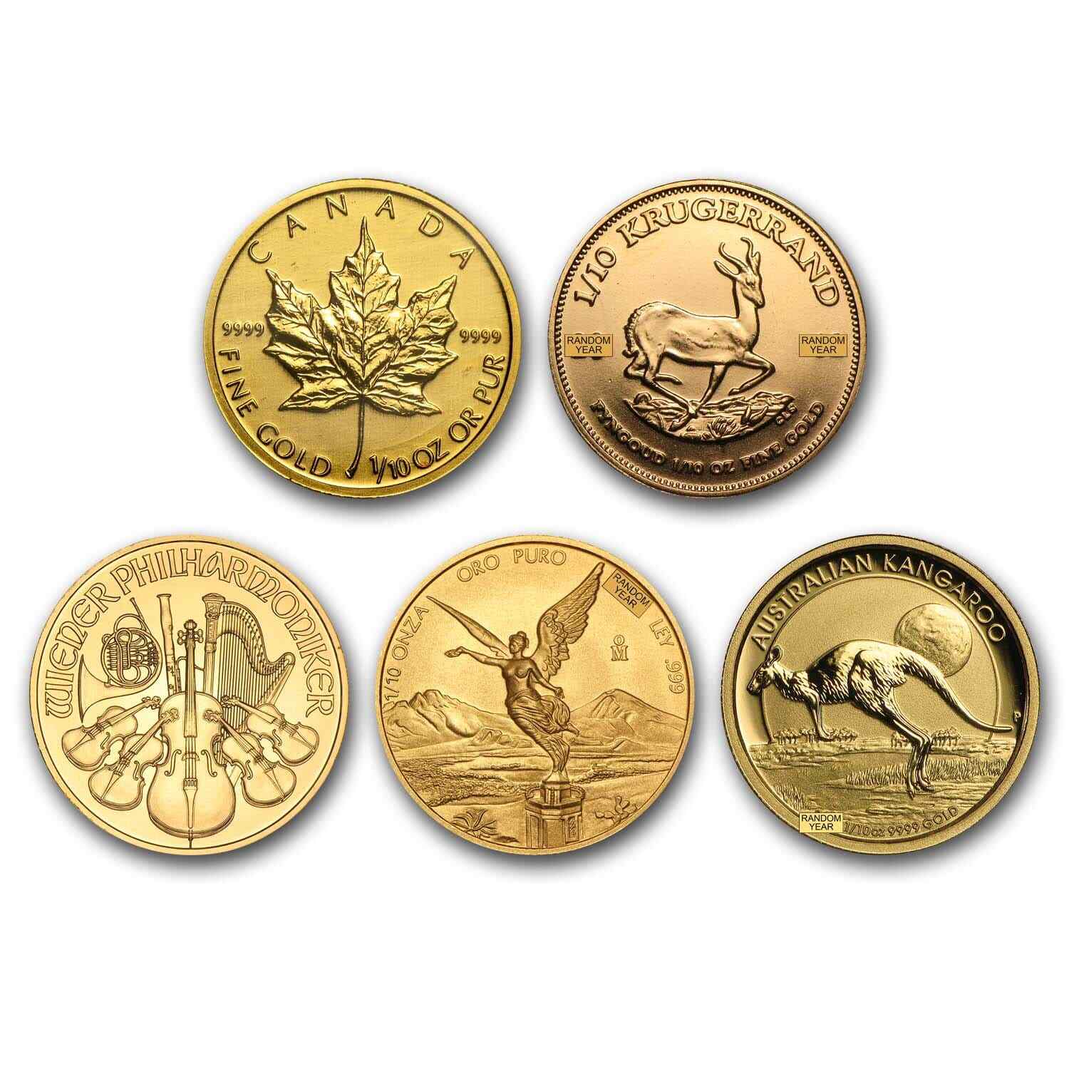 1/10 oz Gold Coin – Random Mint