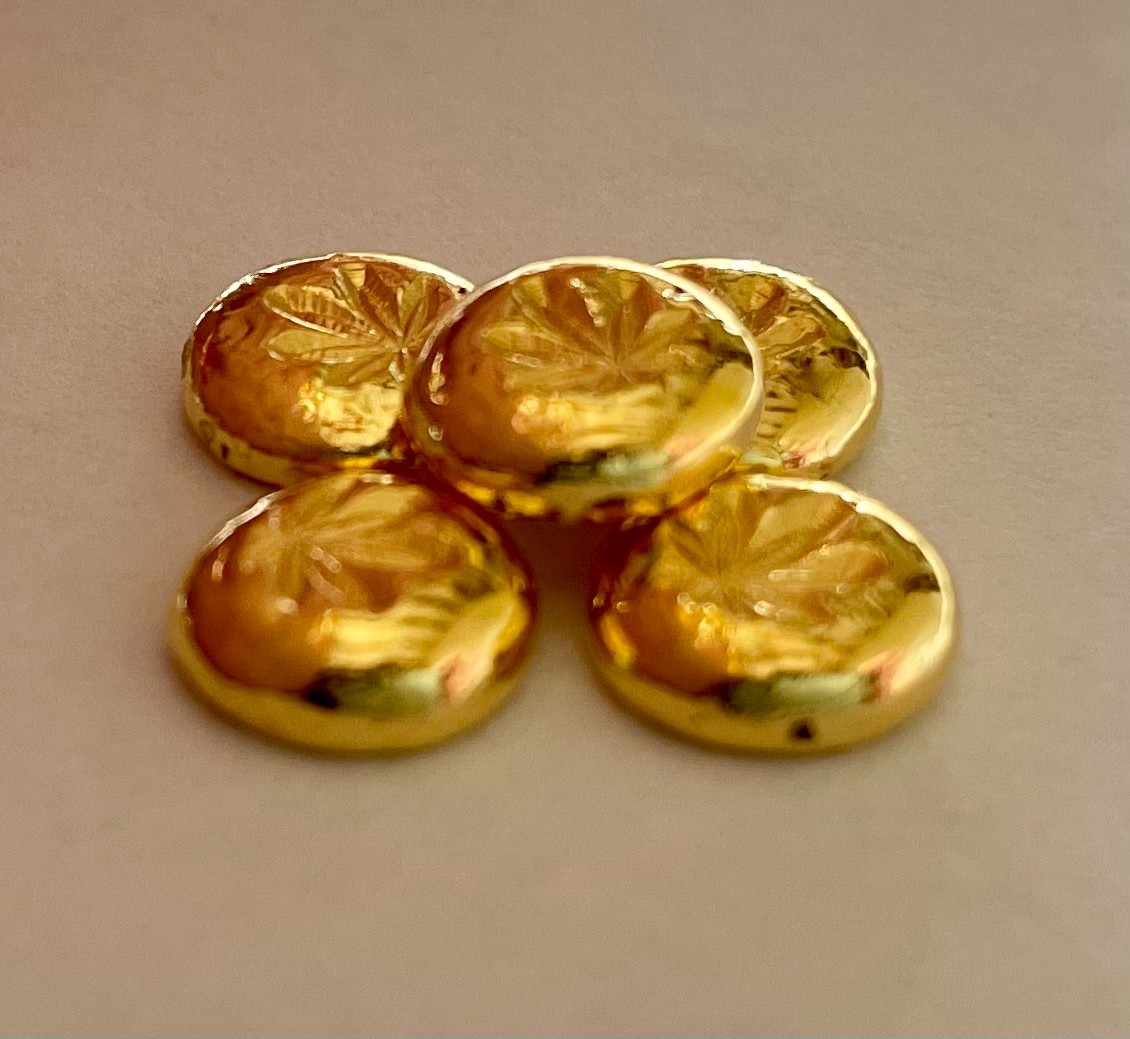 Pot leaf 2.5 g GOLD .9999 hand poured 2026 bar 99.99% pure solid gold marijuana