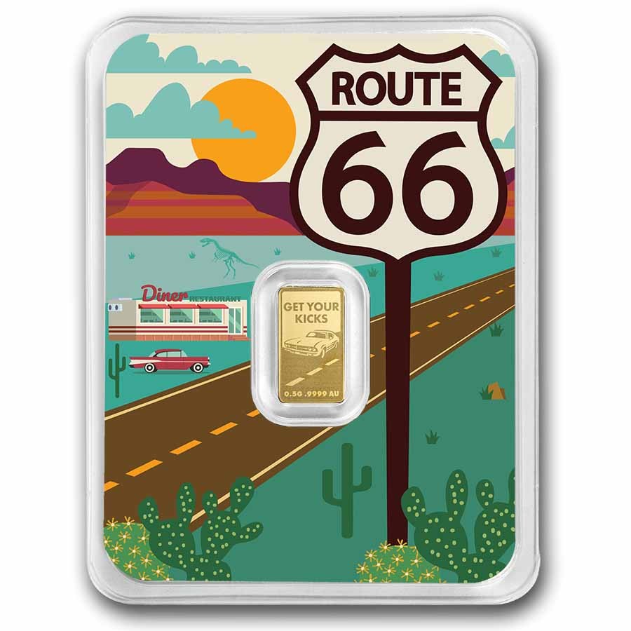 1/2 gram Gold Bar – Route 66 (New Mexico TEP)