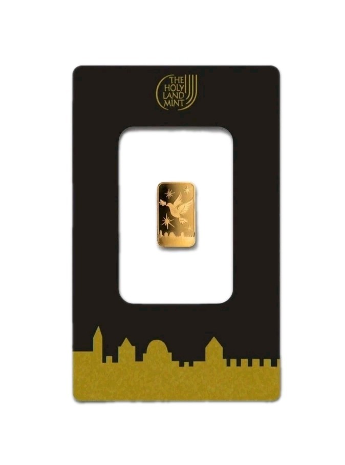 1g Gold Bar – Holy Land Mint – Dove of Peace – Israel Fine Gold 24 Carat
