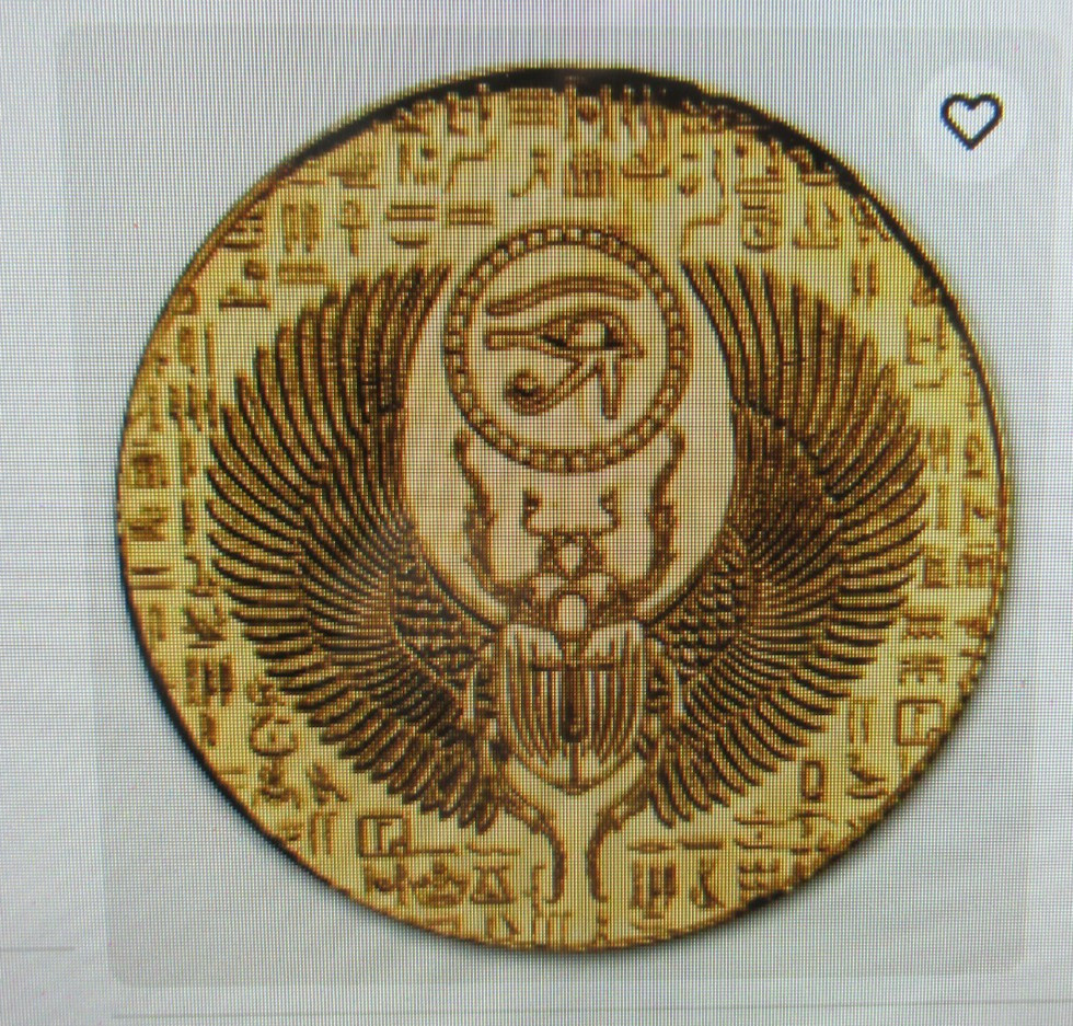 1/200 oz Gold Round: Egyptian Scarabת MPM, 24Kt Gold, 9999 Fine Gold, GIFT