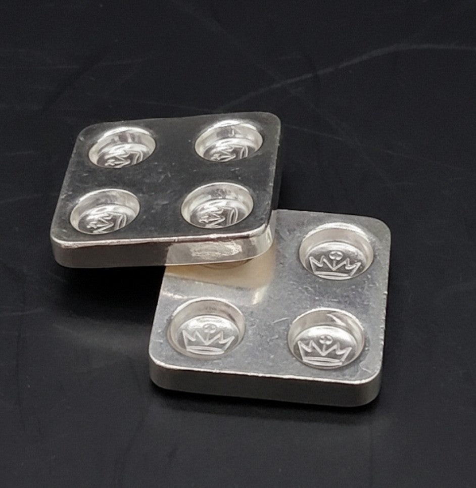 Silver Starter Lot: (2) 1/8 oz .999 Fine Silver Bricks – Stackable Bullion Bar