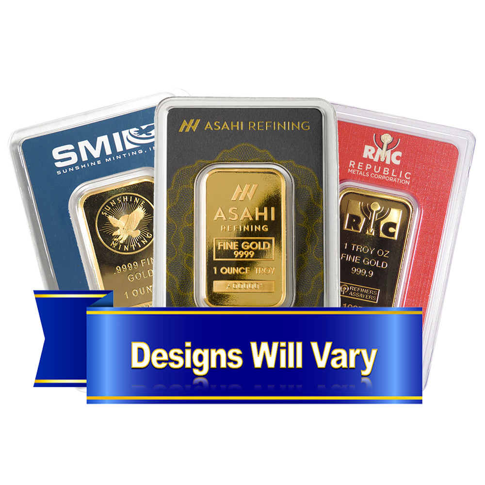 1 Troy oz Generic Name Brand Gold Bar .9999 Fine In Assay Secondary Market