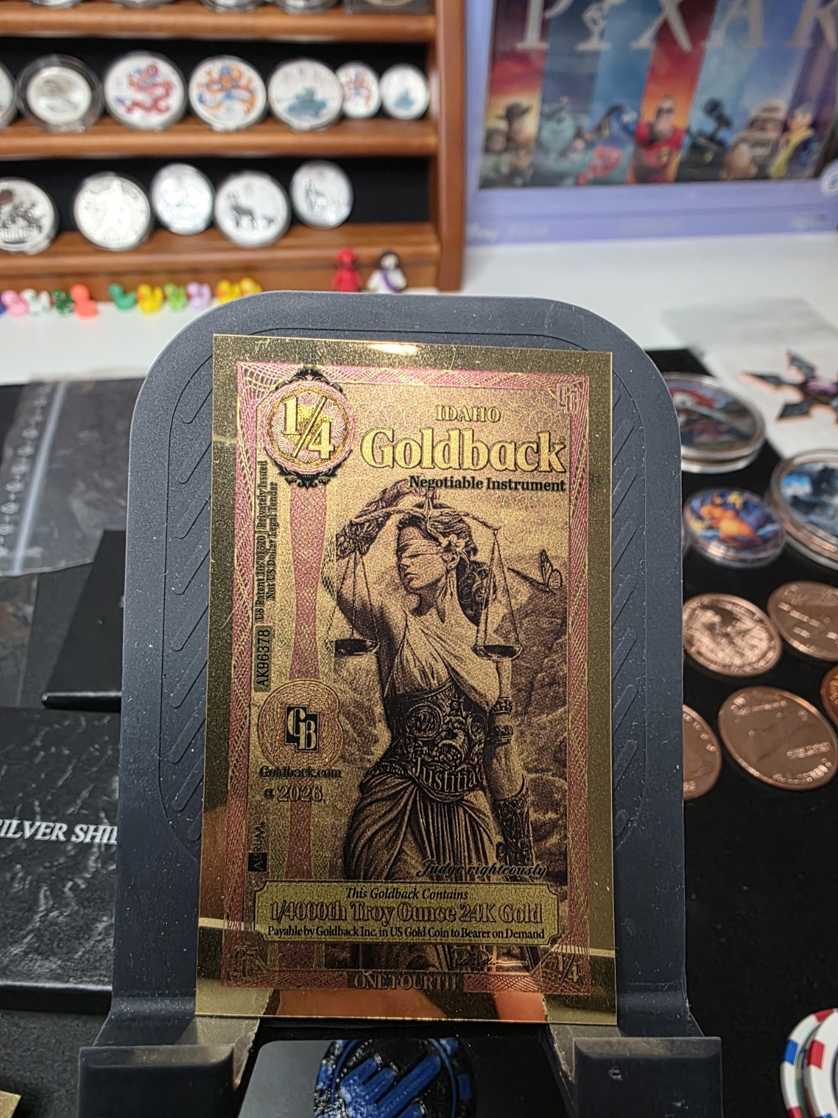 1/4 Idaho Goldback Gold Note (100 Pack, New)