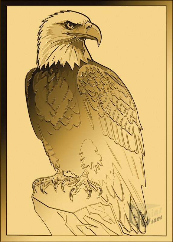 Bald Eagle America Series 1/1000 Oz 999 Gold Medal