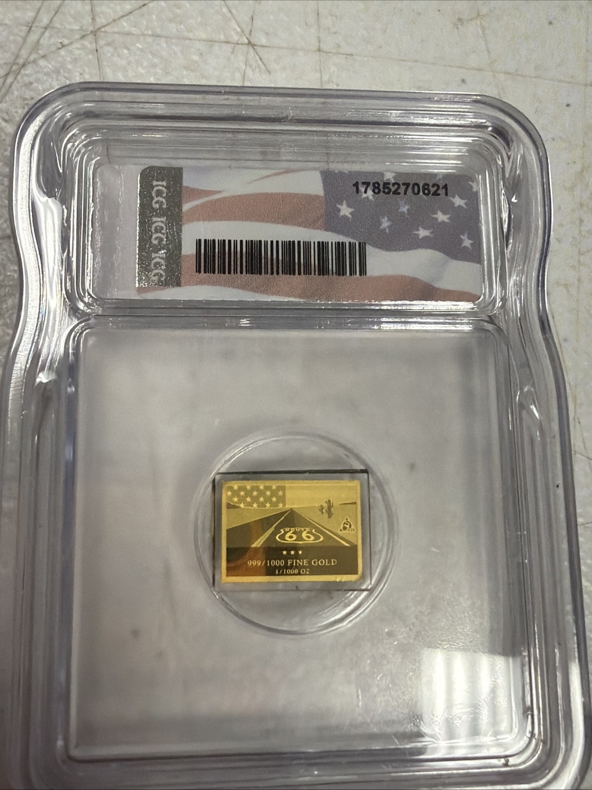 Route 66 America Series 1/1000 Oz 999 Gold Medal