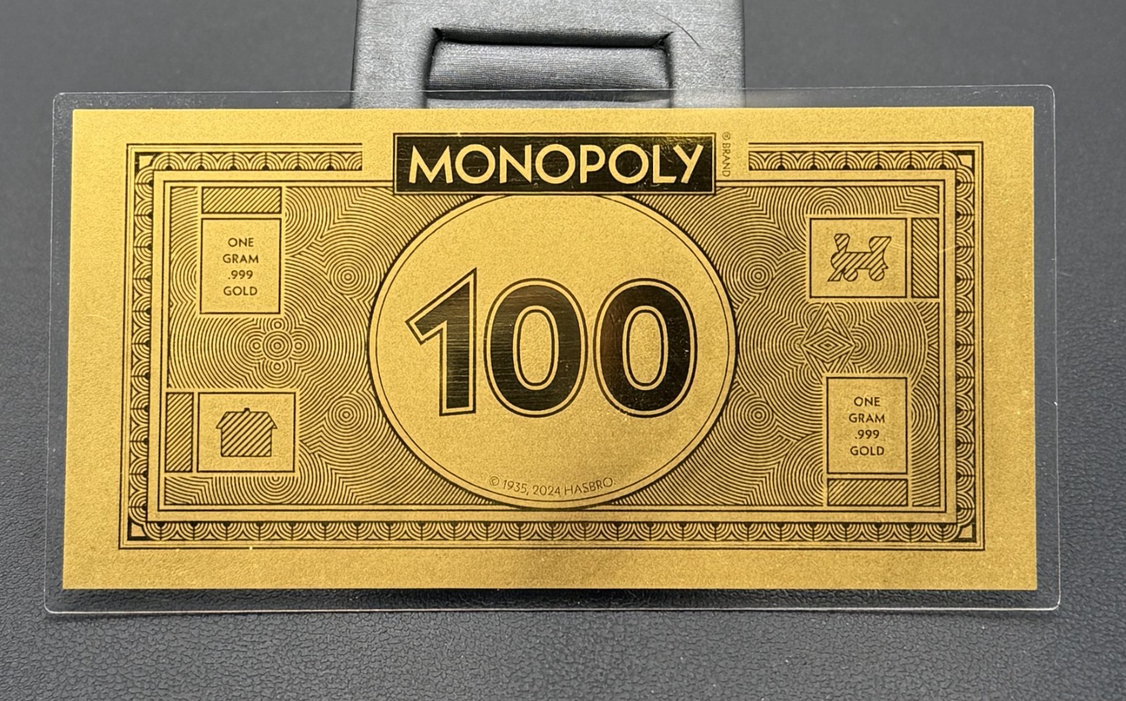 2024 Samoa Monopoly 1 Gram Gold Foil $100 Note by Pamp Suisse in OGP with COA