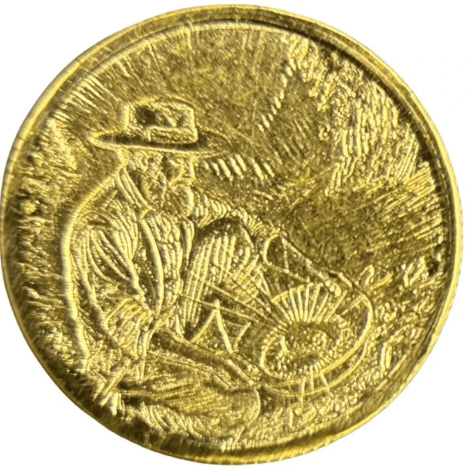 1/100th Troy ounce MONARCH .9999 Fine Gold Prospector Round in Clear Capsule