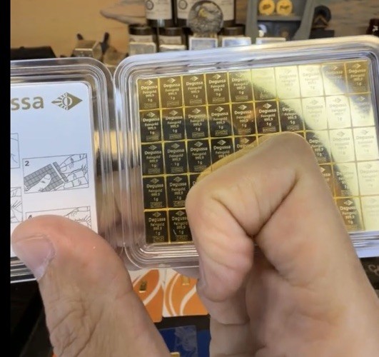 Rare 1 Gram .9999 Degussa Feingold Gold Bar No Longer Produced German Gold Bar!