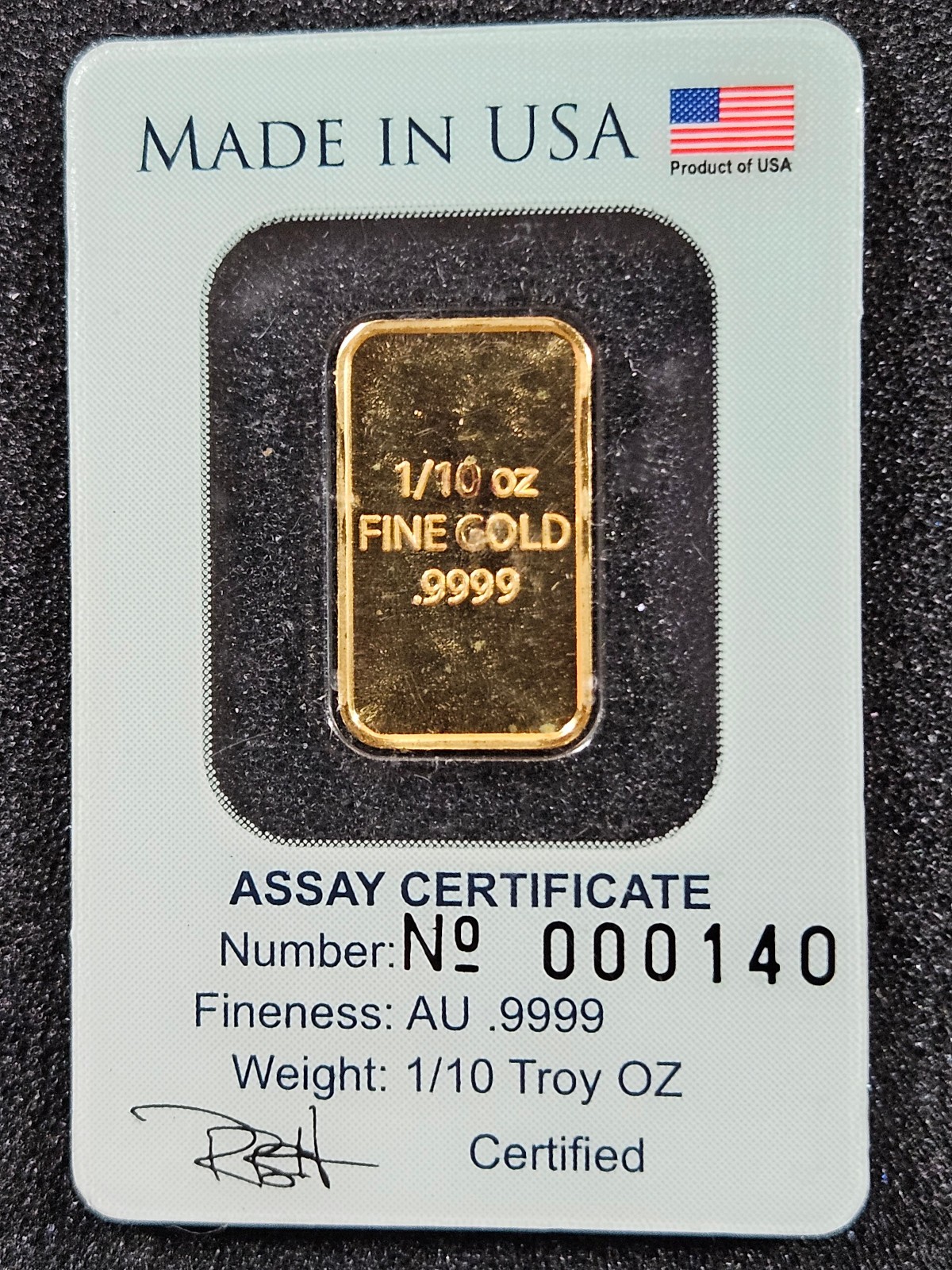🌟 JOHNSON MATTHEY 1/10 oz Gold Bison Buffalo Bar Sealed RARE Only 500 Minted