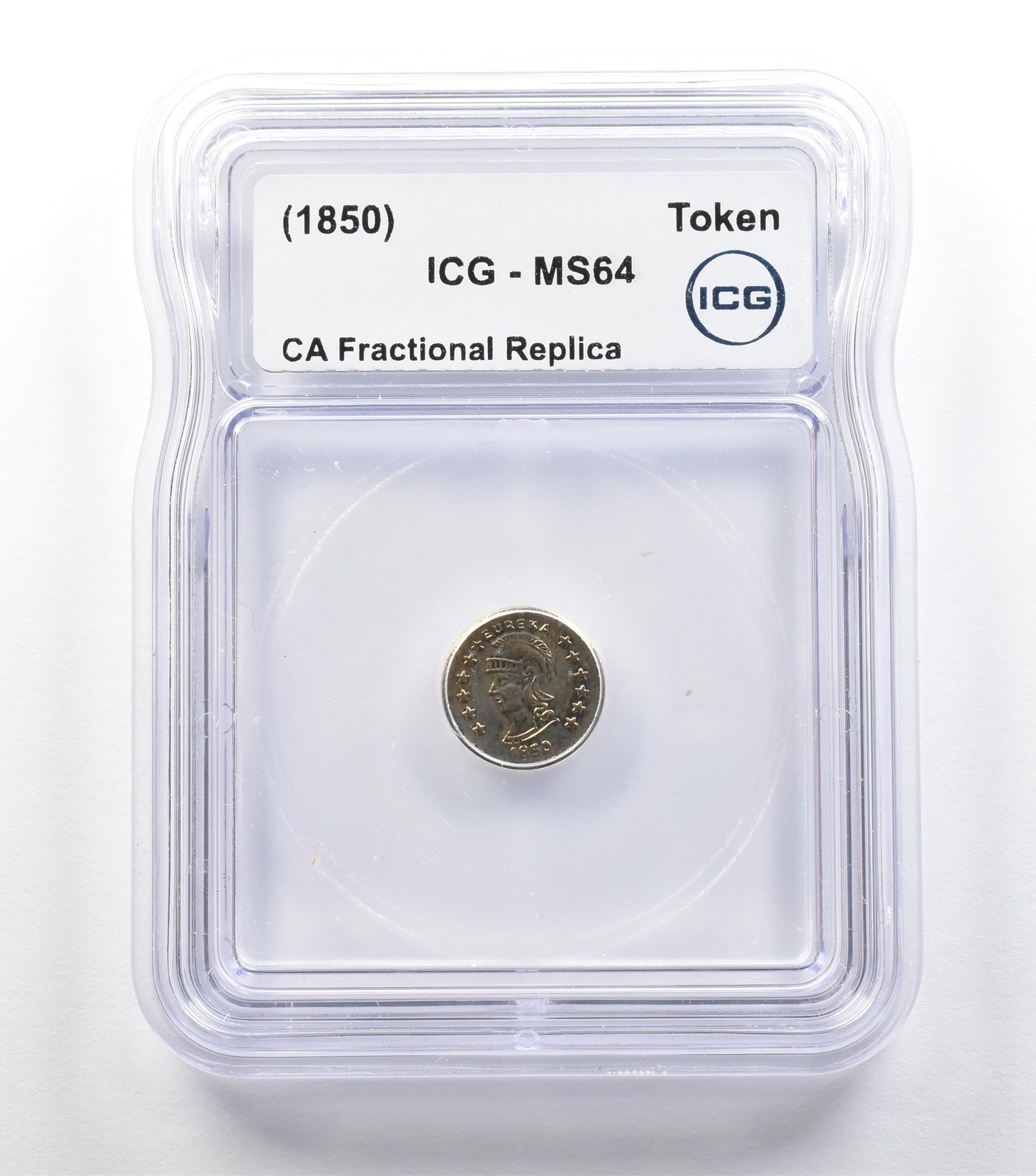 (1850) California Fractional Gold Token MS64 ICG *3969