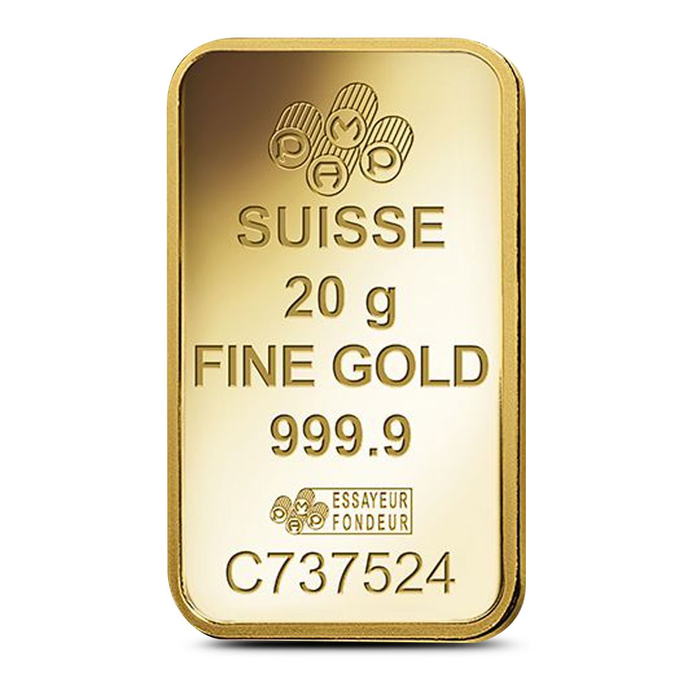 20 Gram PAMP Suisse Fortuna Veriscan Gold Bar (New with Assay)
