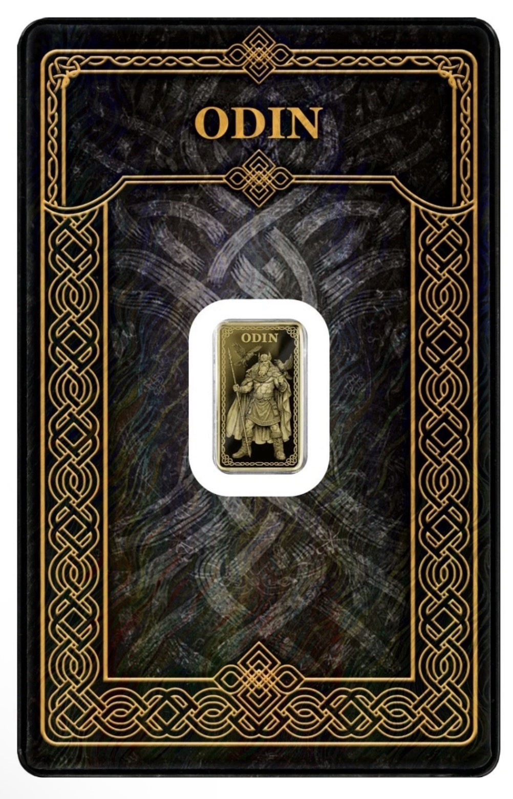 2026 Gods of Germania Odin 1/100oz .9999 Gold Minted Proof Bar