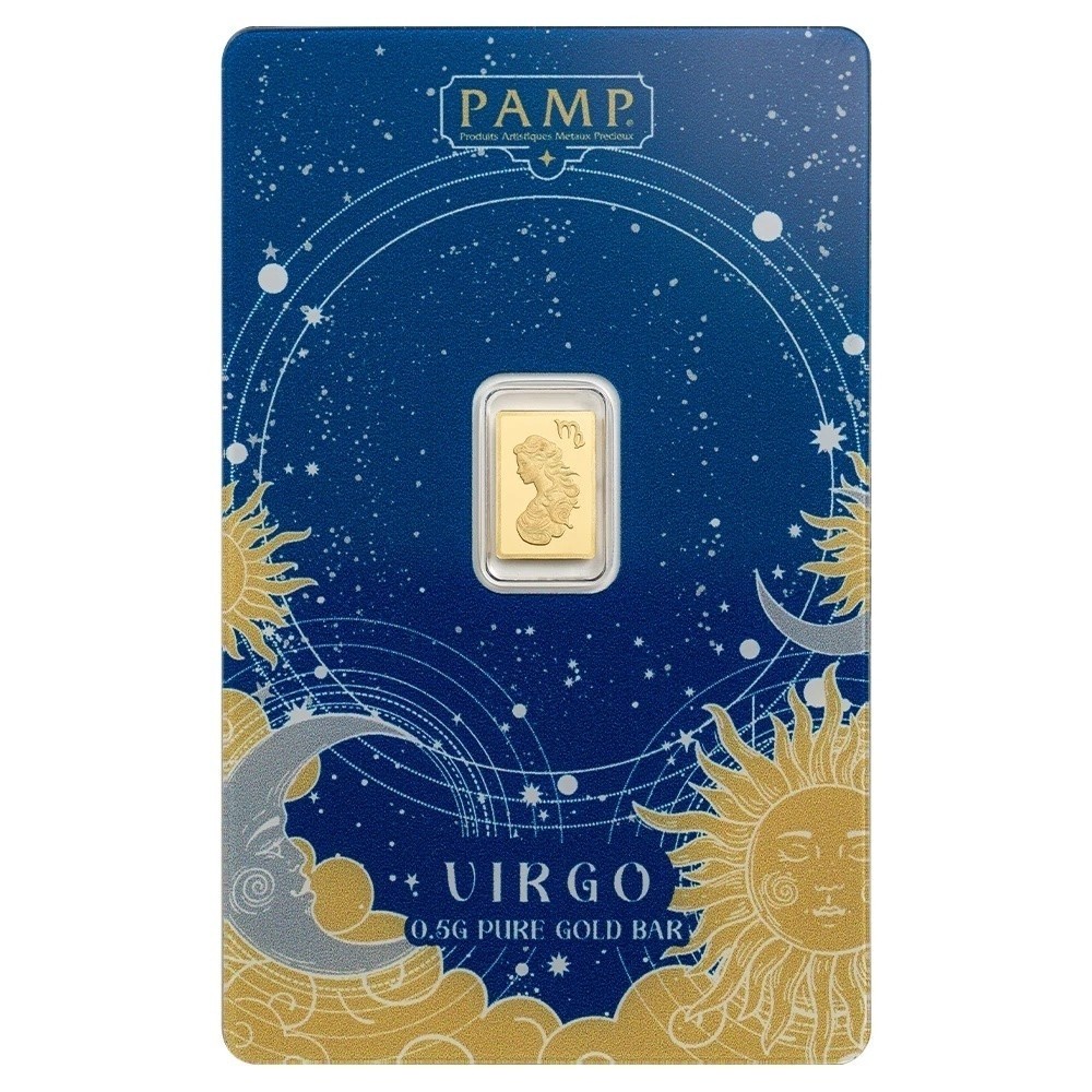 1/2 gram Gold Bar – PAMP Suisse Zodiacs – Virgo
