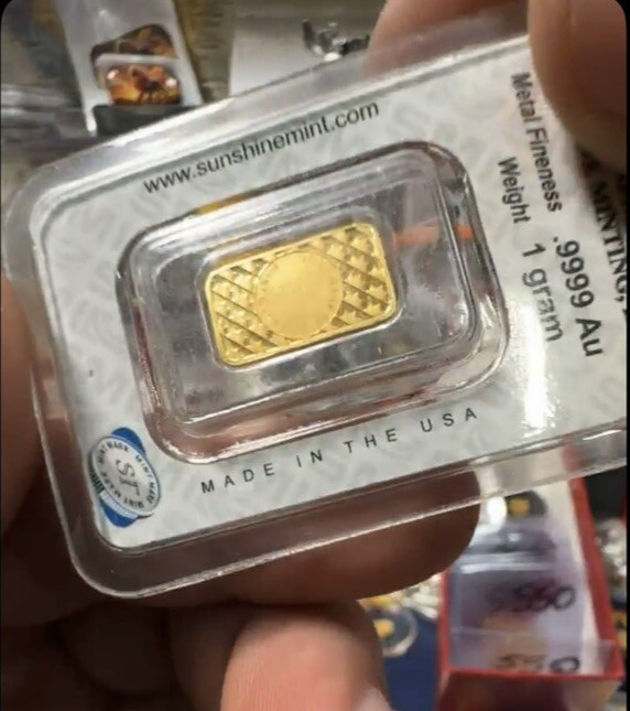 1 Gram Sunshine Mint Gold Bar- SEALED – Enjoy It In The ASSay – Same Day Ship