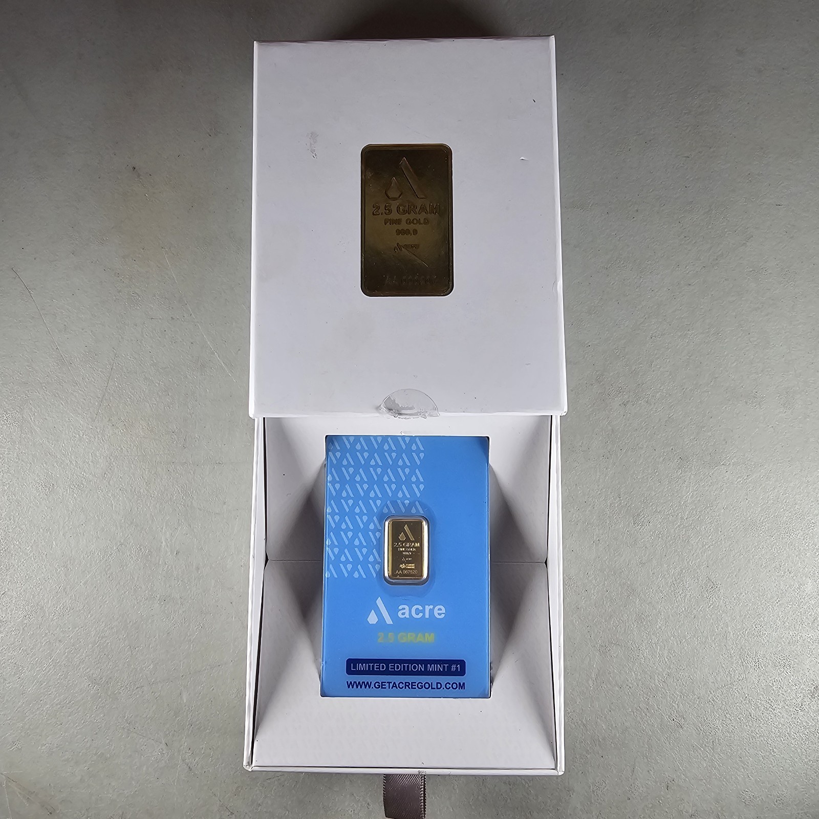 2.5g Gold Bar Acre Mint .9999 Fine Sealed Assay Bullion