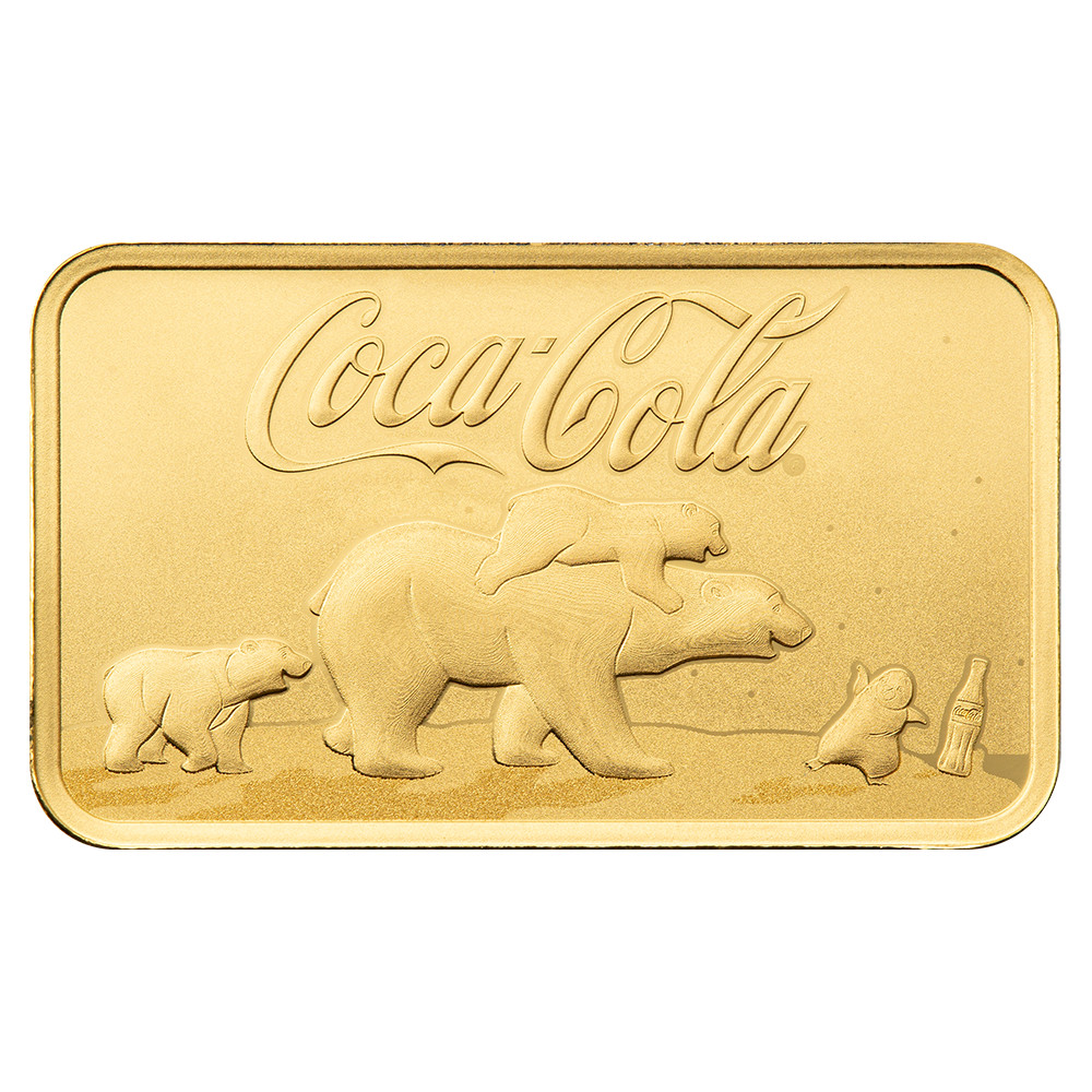 2026 Pamp Coca Cola Polar Bear & Friends 5 Gram Gold Bar – In Assay w/Sleeve