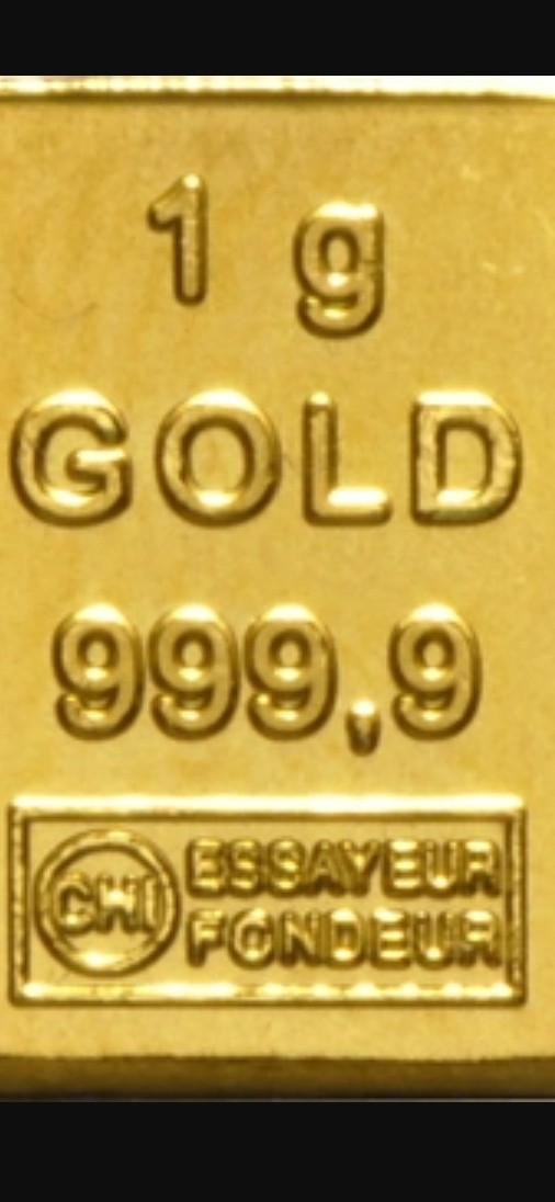 Genuine UK 1 Gram Gold Bars 999.9 Fine Bullion, Pure 24ct each