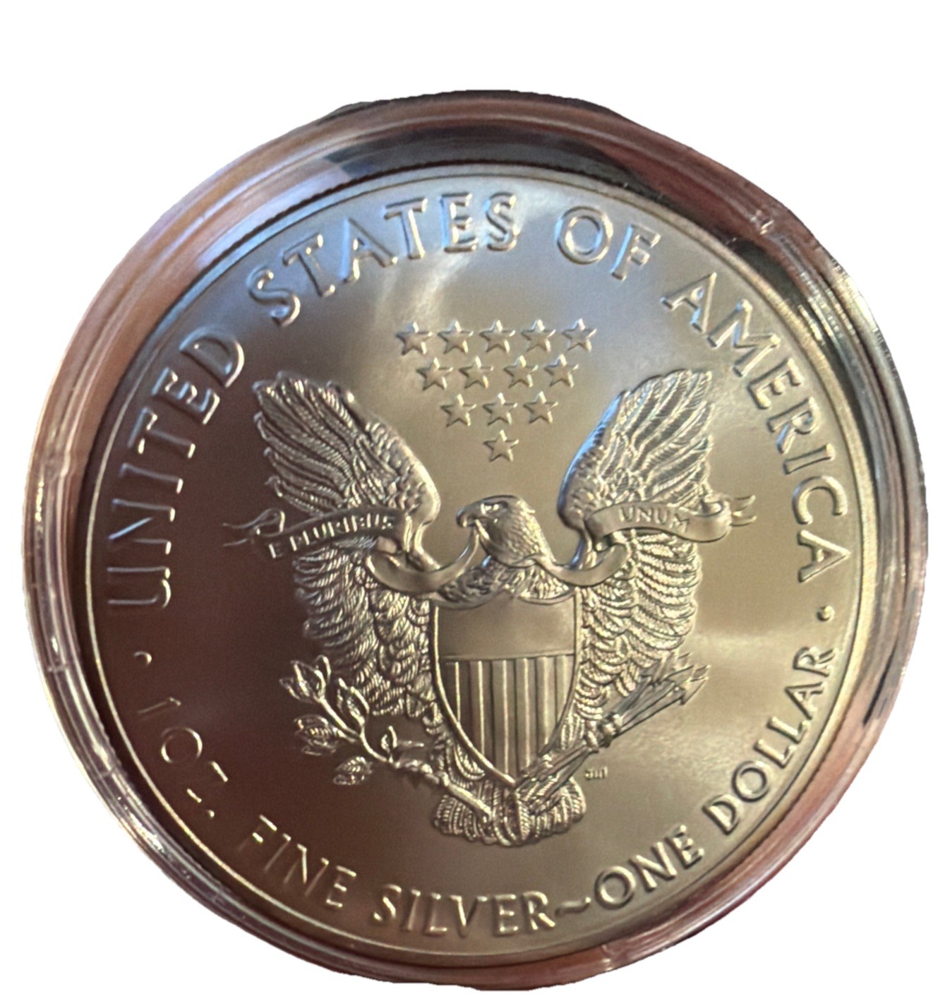 2016 1 Oz Silver Eagle Coin Radioactive Sun Burning 24K Gold Gilded Colorized