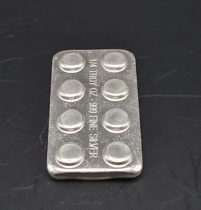 Lot of 3 – 1/4 oz .999 Fine Silver Bars (3/4 oz Total) Stackable Building Blocks