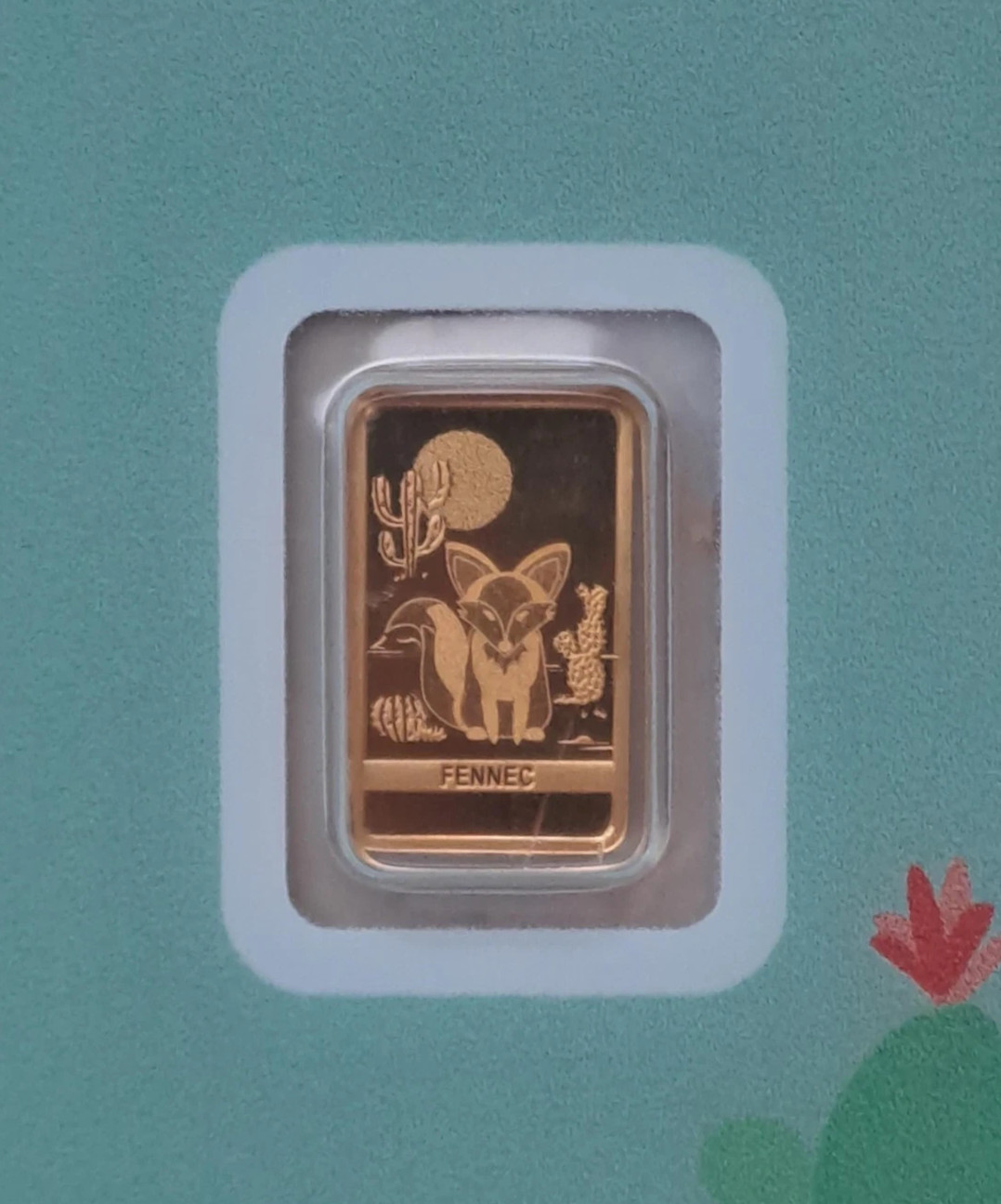 PAMP Fennec 1g Gold Bar 999.9 Proof 1 Gram Fine Gold Desert Fox RARE