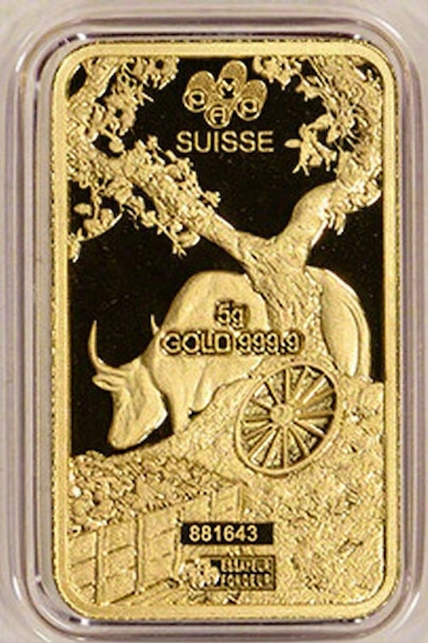 2021 PAMP Suisse 5g Year of the Ox – The Lunar Calendar Series. New in Assay
