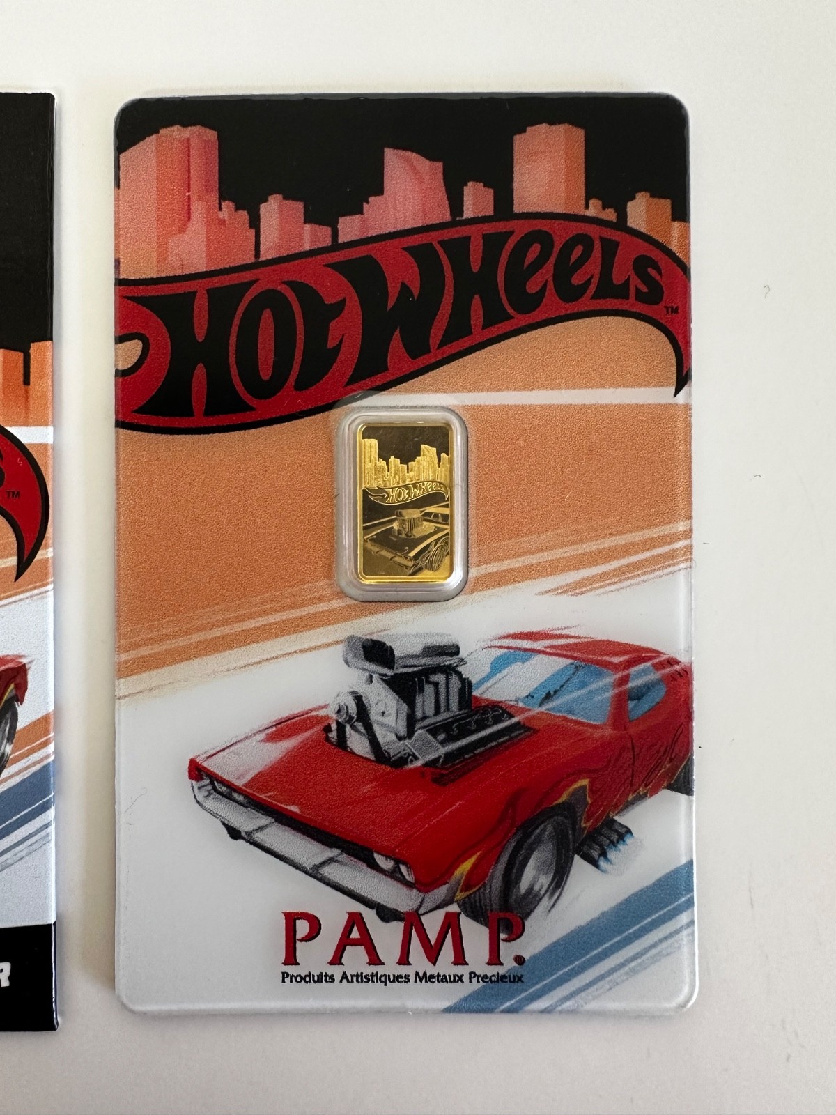 PAMP Suisse Hot Wheels 1 Gram Gold Bar 1g Gold Bar Limited Mintage 5000
