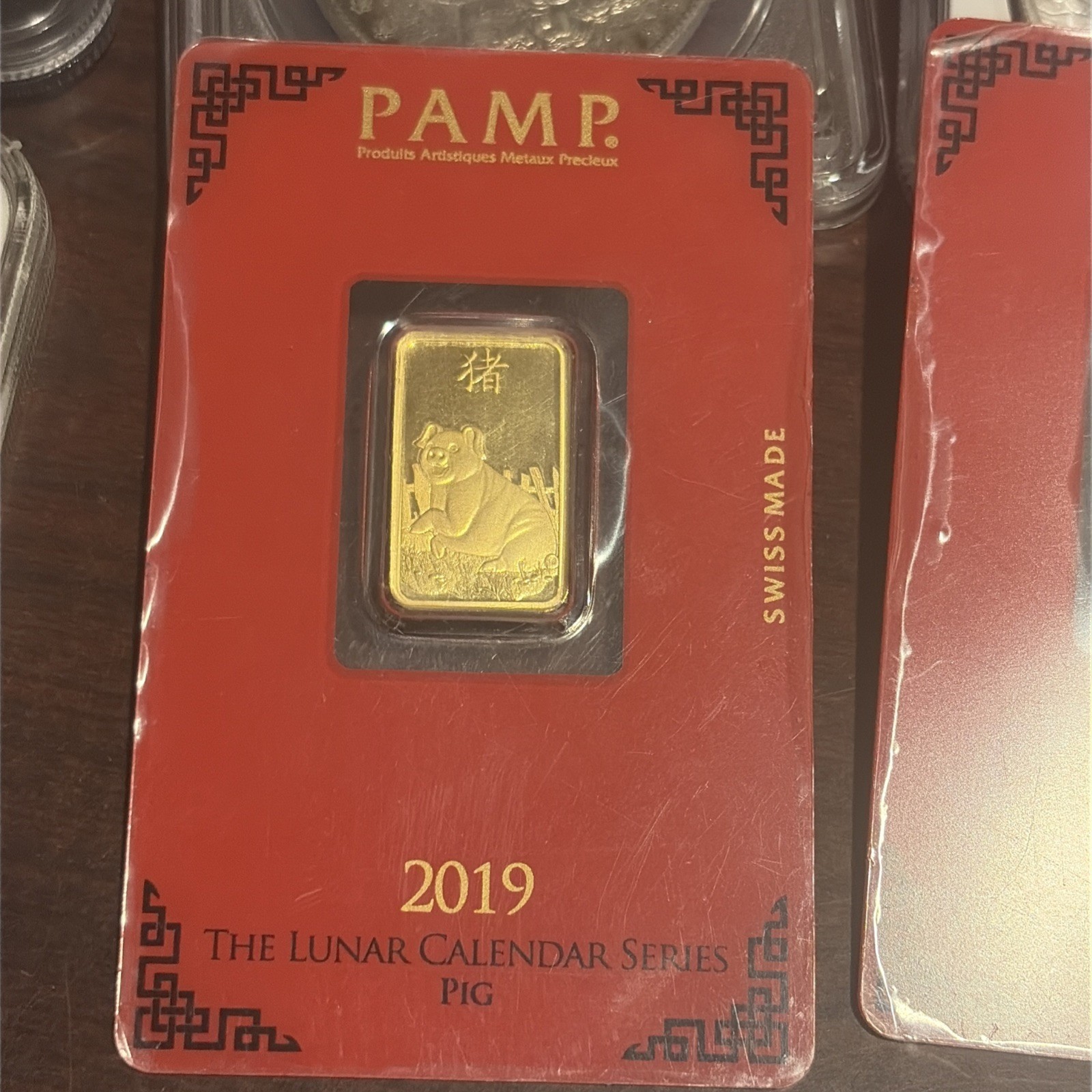 2019 Lunar 5 GRAM GOLD BAR PAMP SUISSE LUNAR PIG Rare Collectible! Sealed Assay