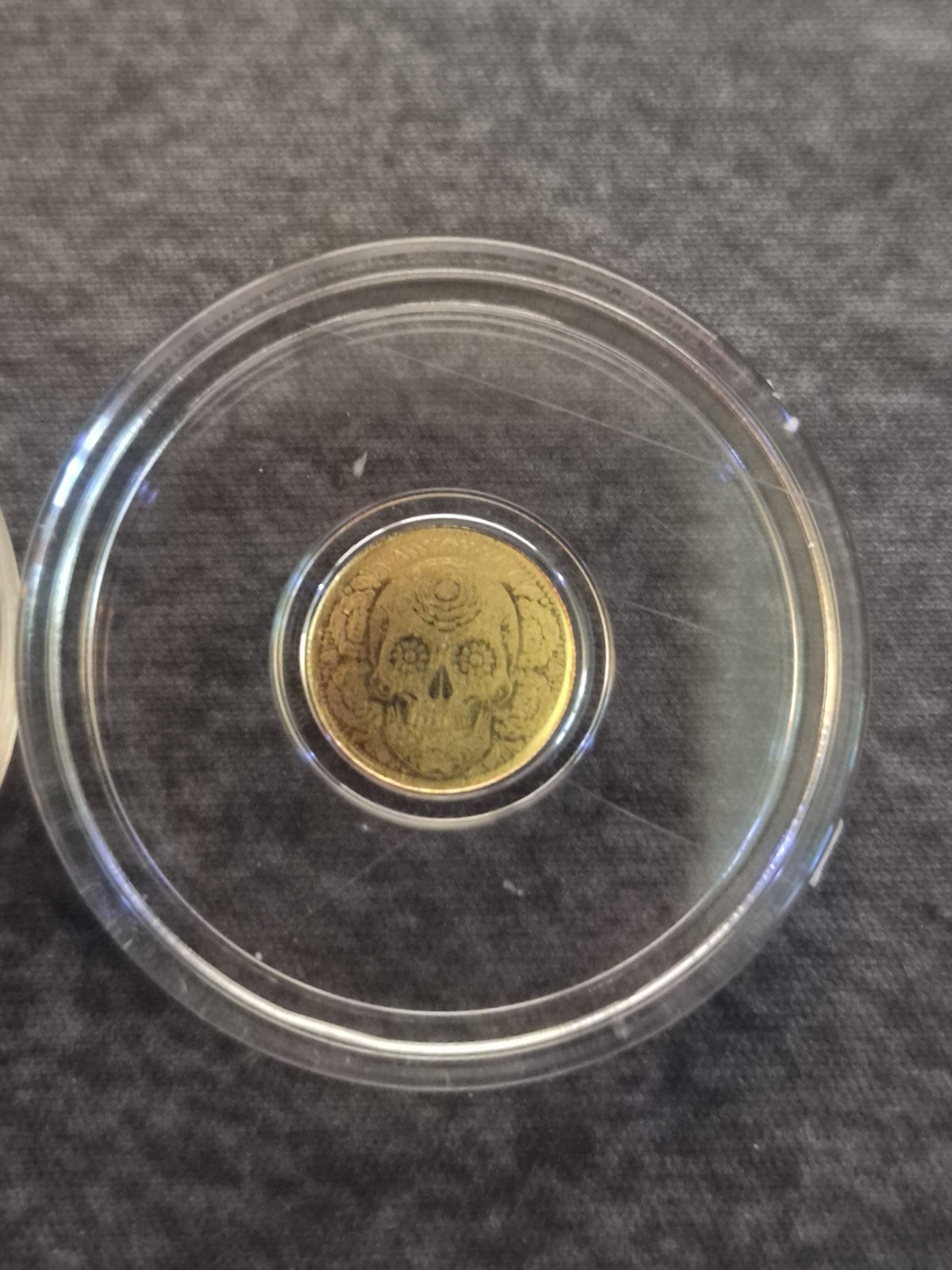 1/200 oz .999 fine gold round Monarch Precious Metals “Día de los Muertos” x3