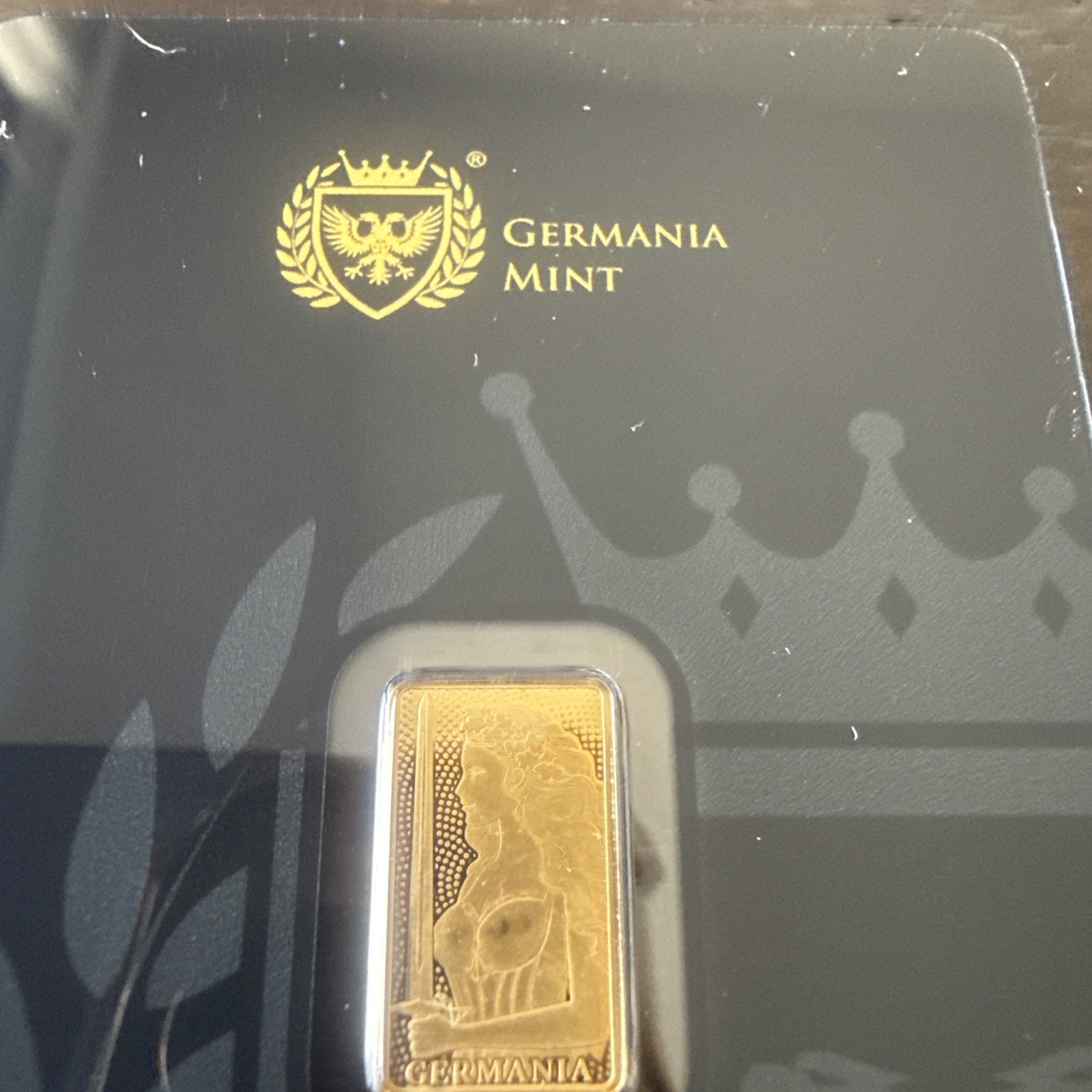 1/100 Germania Mint Gold Bar (New w/ Assay)