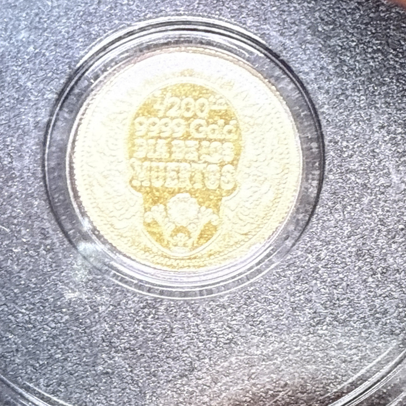 Lot Of 2- 1/200th oz .9999 Fine GOLD Skull Dia De Los Muertos FRACTIONAL GOLD