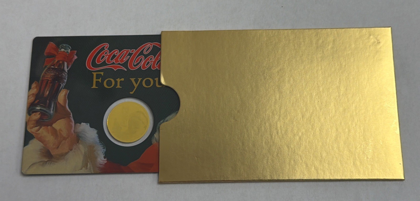 Coca-Cola Santa Christmas 1/1000 Oz .999 FINE Gold Coin Chad 3000 CFA Franc