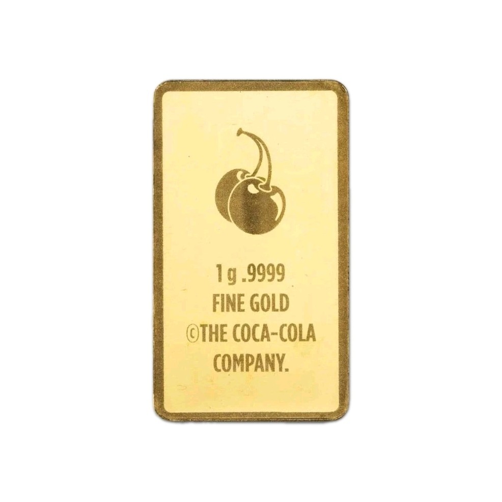 PAMP Gold Bar 1g Coca-Cola® 1 Gram 9999 Gold CHERRY COKE Blister 24K