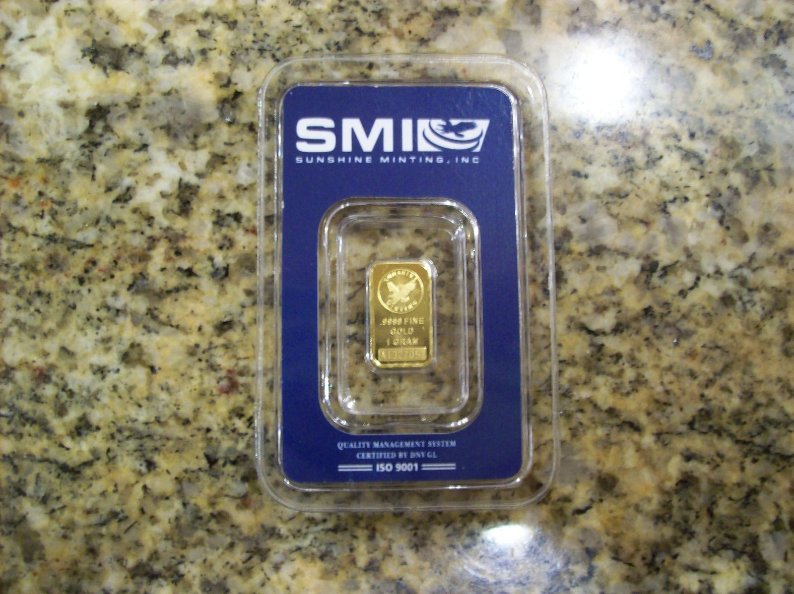 1 Gram Gold Bar .9999 Sunshine Mint / New in Assay Certificate / #A132705