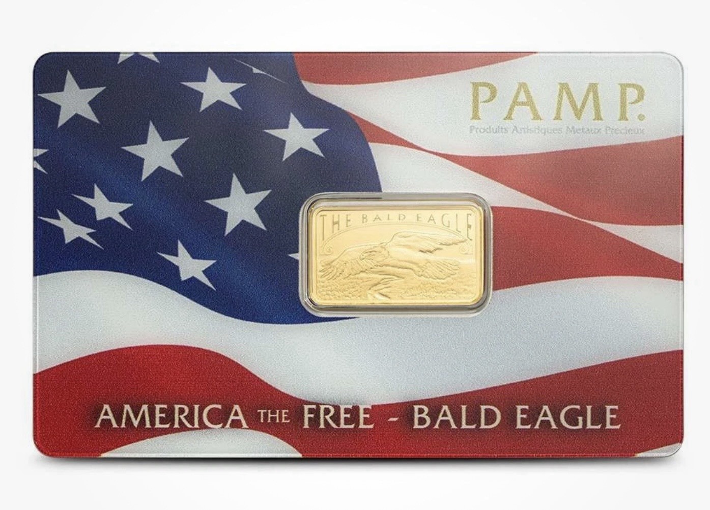 5 Gram PAMP Suisse America The Free Bald Eagle Gold Bar (New w/ Assay)