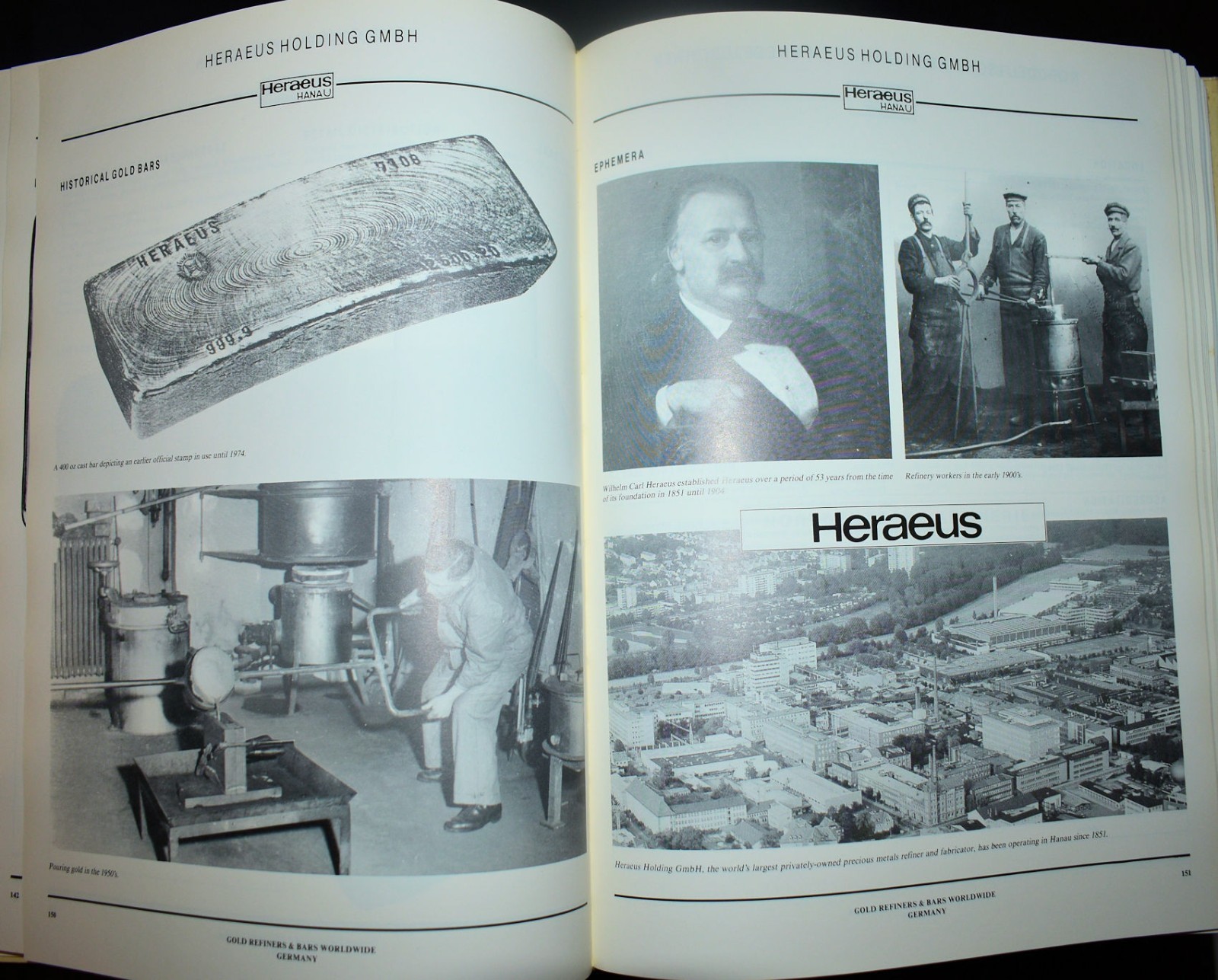 JB11b. GOLD REFINERS & BARS WORLDWIDE 1991, ULTRA-RARE, NIGEL DESEBROCK GRENDON