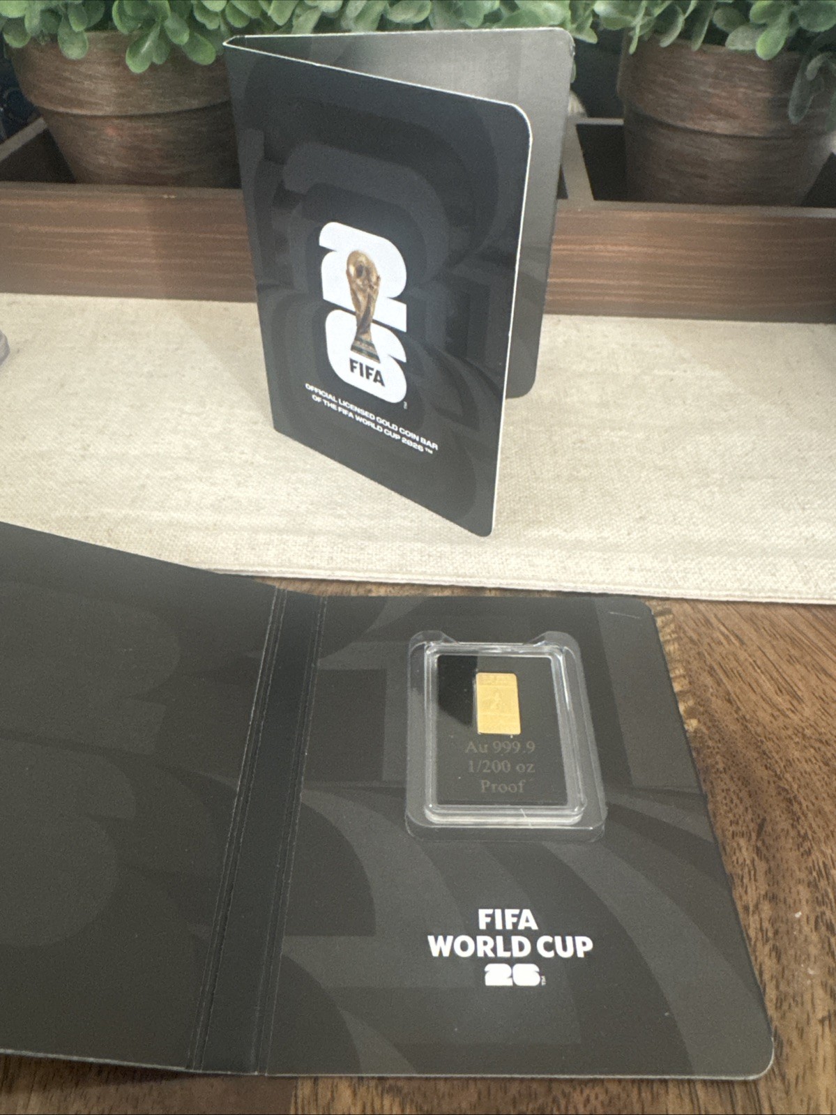 2 X’s FIFI World Cup 2026 Certified 999.9 Fine 1/200 Oz Gold Bar “LIMITED”