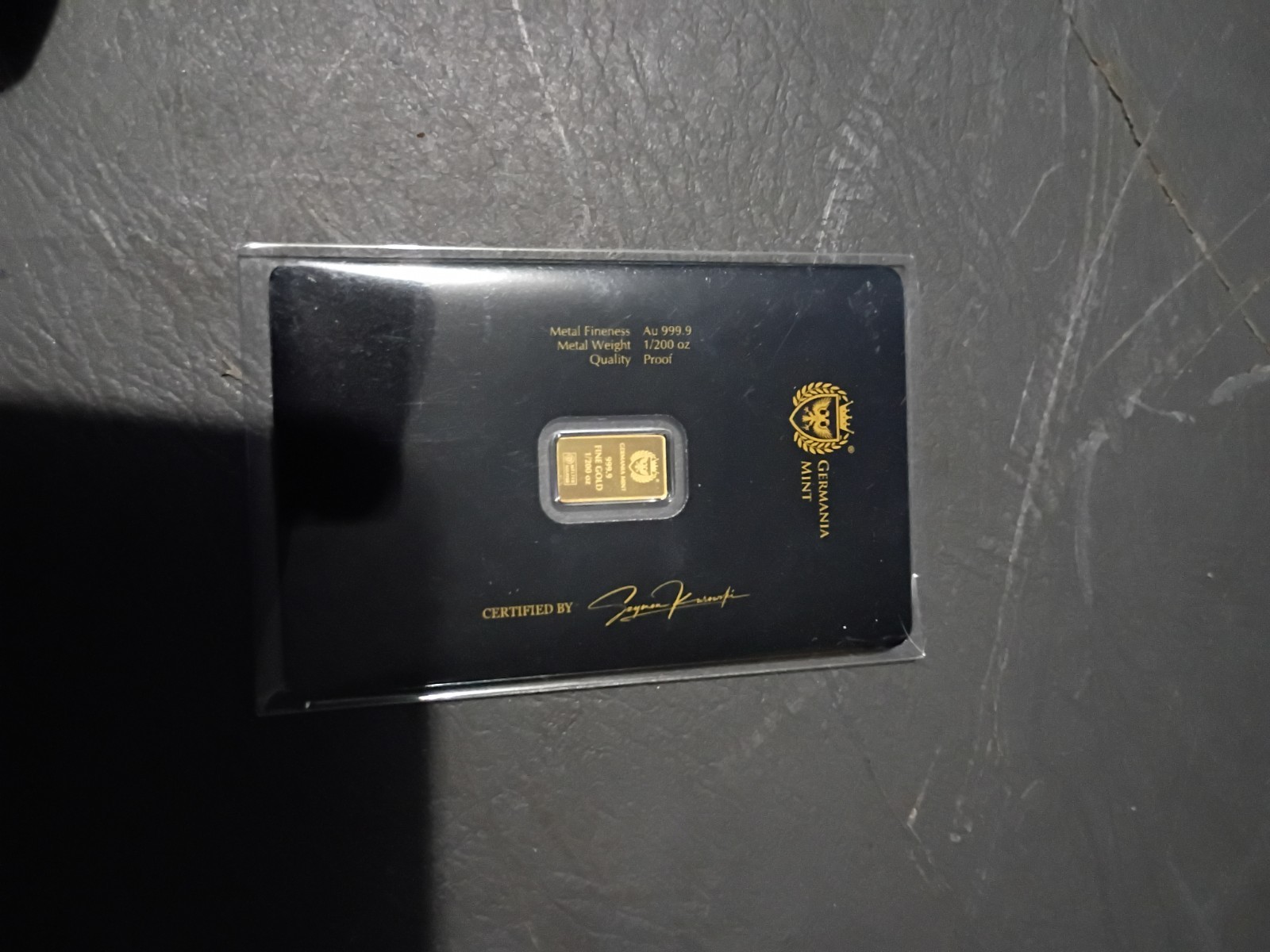 Germania Mint 1/200 oz .9999 Fine Gold Bar *
